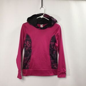 Danskin womens Hoodie junior hooded top pink‎ black Activewear size 14/16 XL
